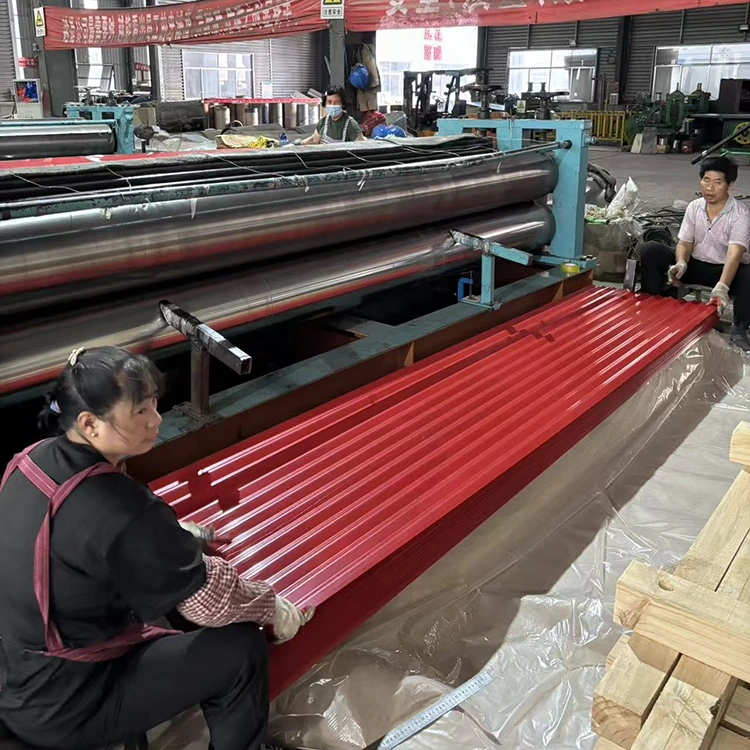 رنگ لیپت نالیدار دھات کی چھت